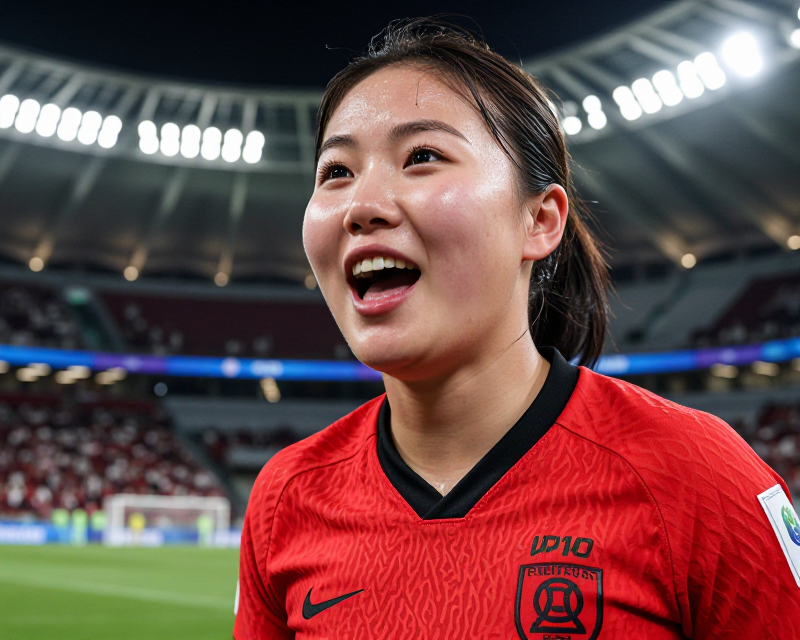 South Korean Women's Football Victory Atmosphere