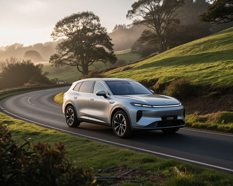 Modern SUV in British Landscape