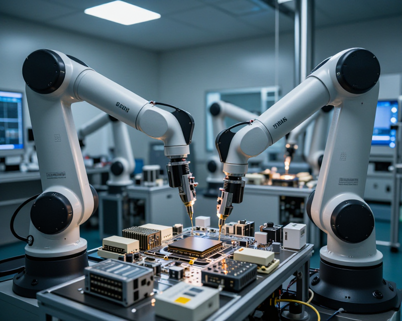 High-tech semiconductor industry scene