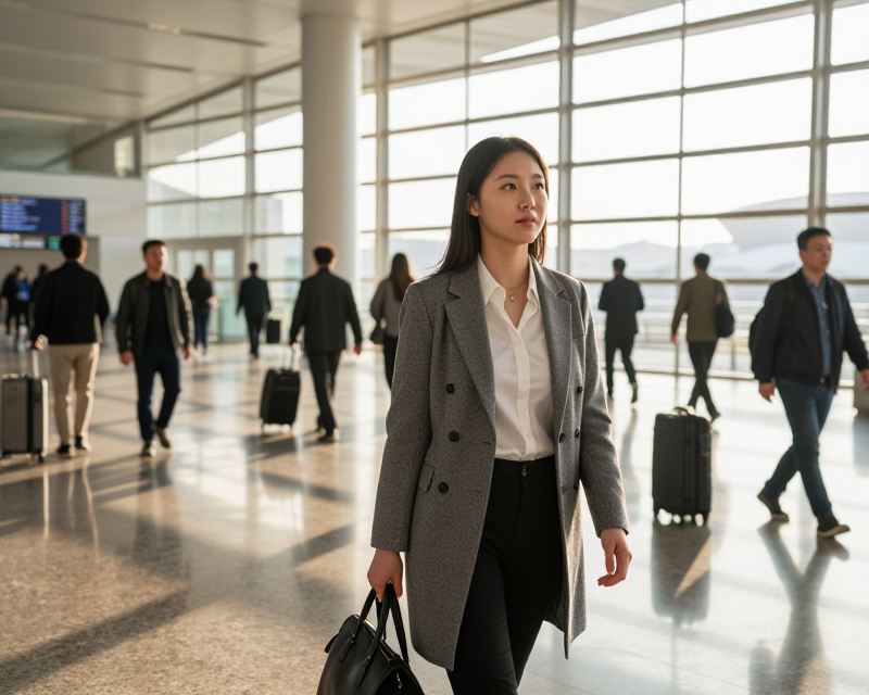 Modern Airport Arrival Atmosphere