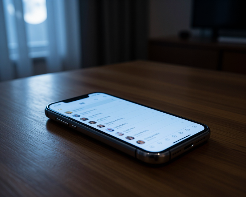 Smartphone notifications in a dark room