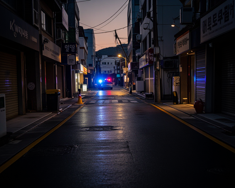 Somber Gwangju Night