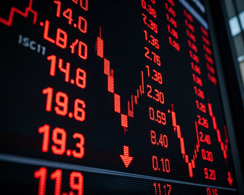 KOSPI Market Decline Visual