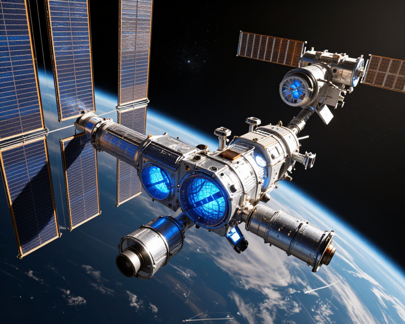 Futuristic Satellite Constellation