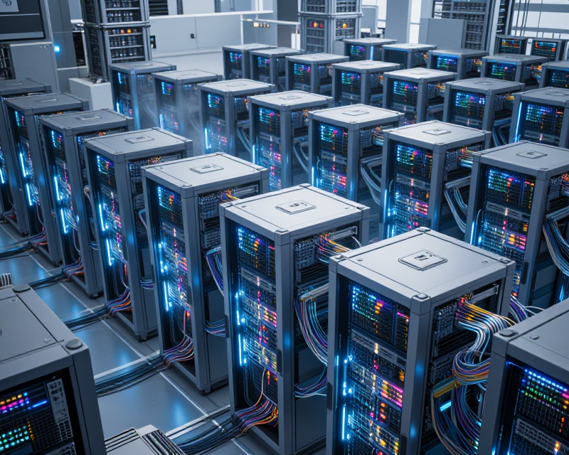 Futuristic AI Data Center in South Korea